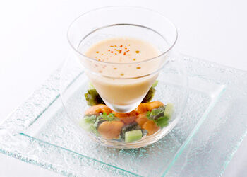 マイユレシピ 雲丹の冷たいロワイヤル岩海苔のジュレ