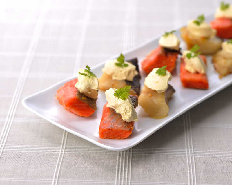 マイユレシピ チーズマスタードディップで仕上げる　魚の西京焼き